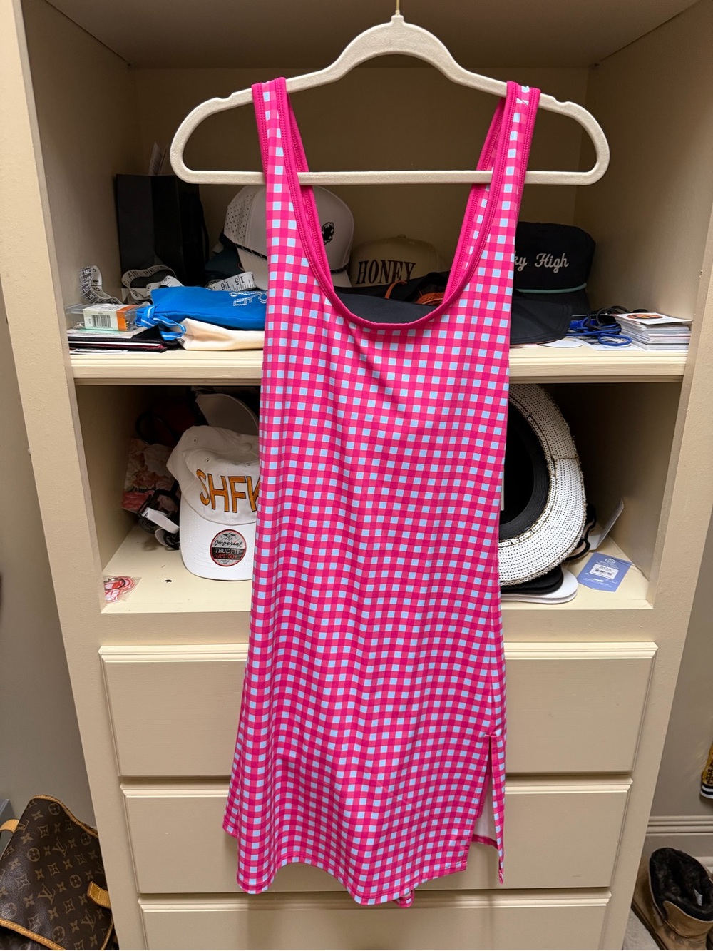 Ralph Lauren Pink Gingham Mini Dress - Picture 14 of 15